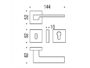 Maniglia Zelda Rosetta Quadra d.52x52x10h Bocchetta Foro Chiave varie finiture  Colombo Design - immagine 4